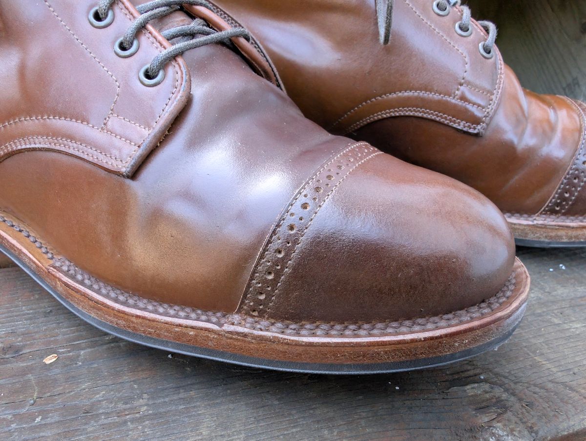 Photo by dghon1 on November 7, 2025 of the Viberg Service Boot BCT in Horween Bourbon Shell Cordovan.