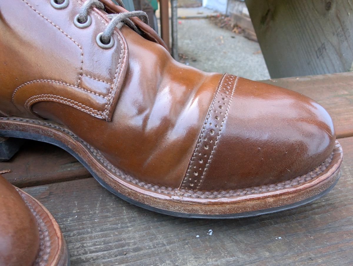 Photo by dghon1 on November 7, 2025 of the Viberg Service Boot BCT in Horween Bourbon Shell Cordovan.