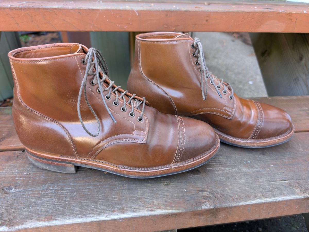Photo by dghon1 on November 7, 2025 of the Viberg Service Boot BCT in Horween Bourbon Shell Cordovan.