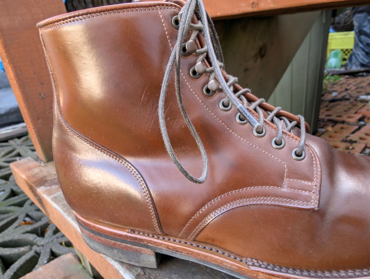 Photo by dghon1 on November 7, 2025 of the Viberg Service Boot BCT in Horween Bourbon Shell Cordovan.