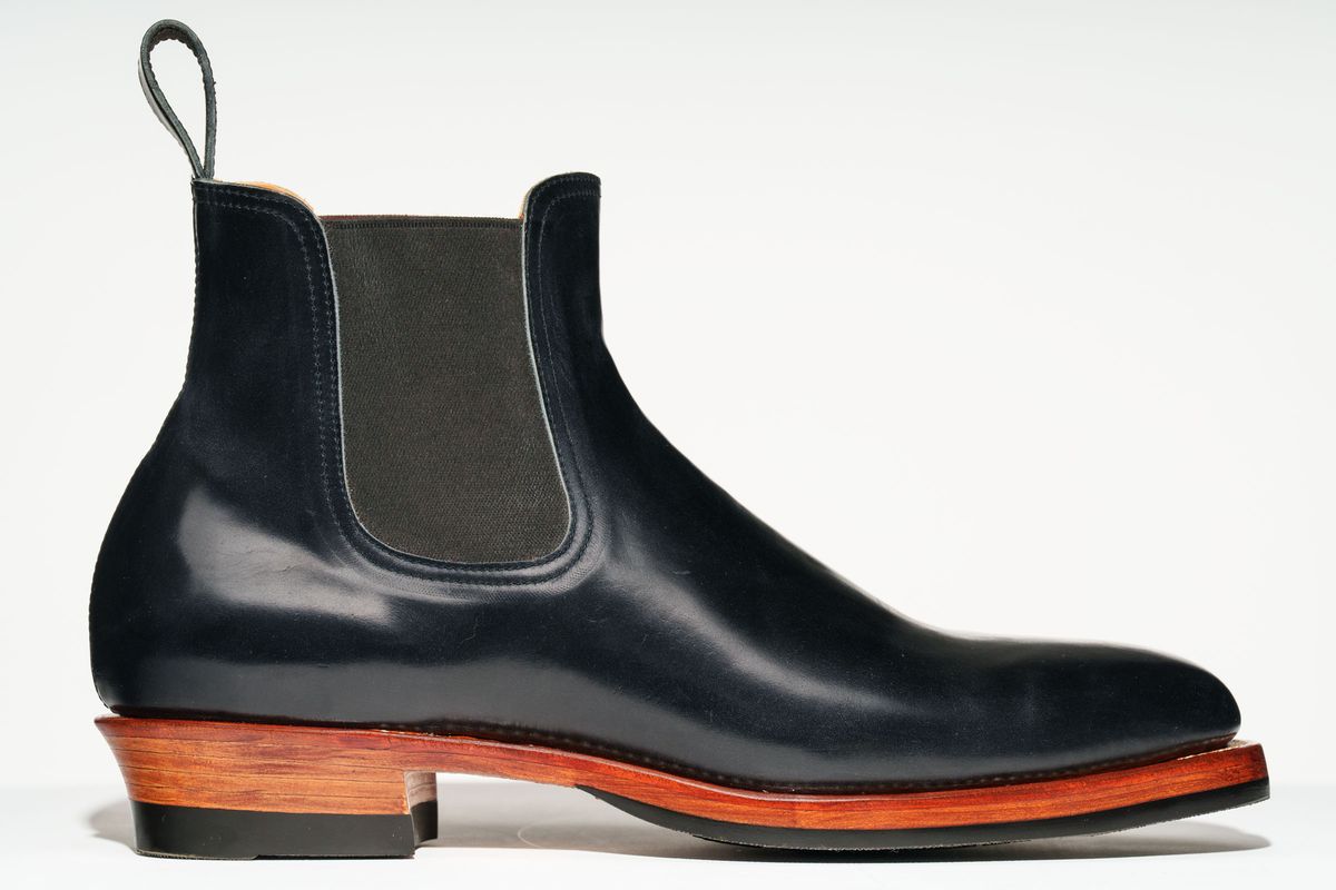 Photo by TToma on September 25, 2025 of the Briselblack The Seventh Chelsea Boot in Shinki Black Shell Cordovan.