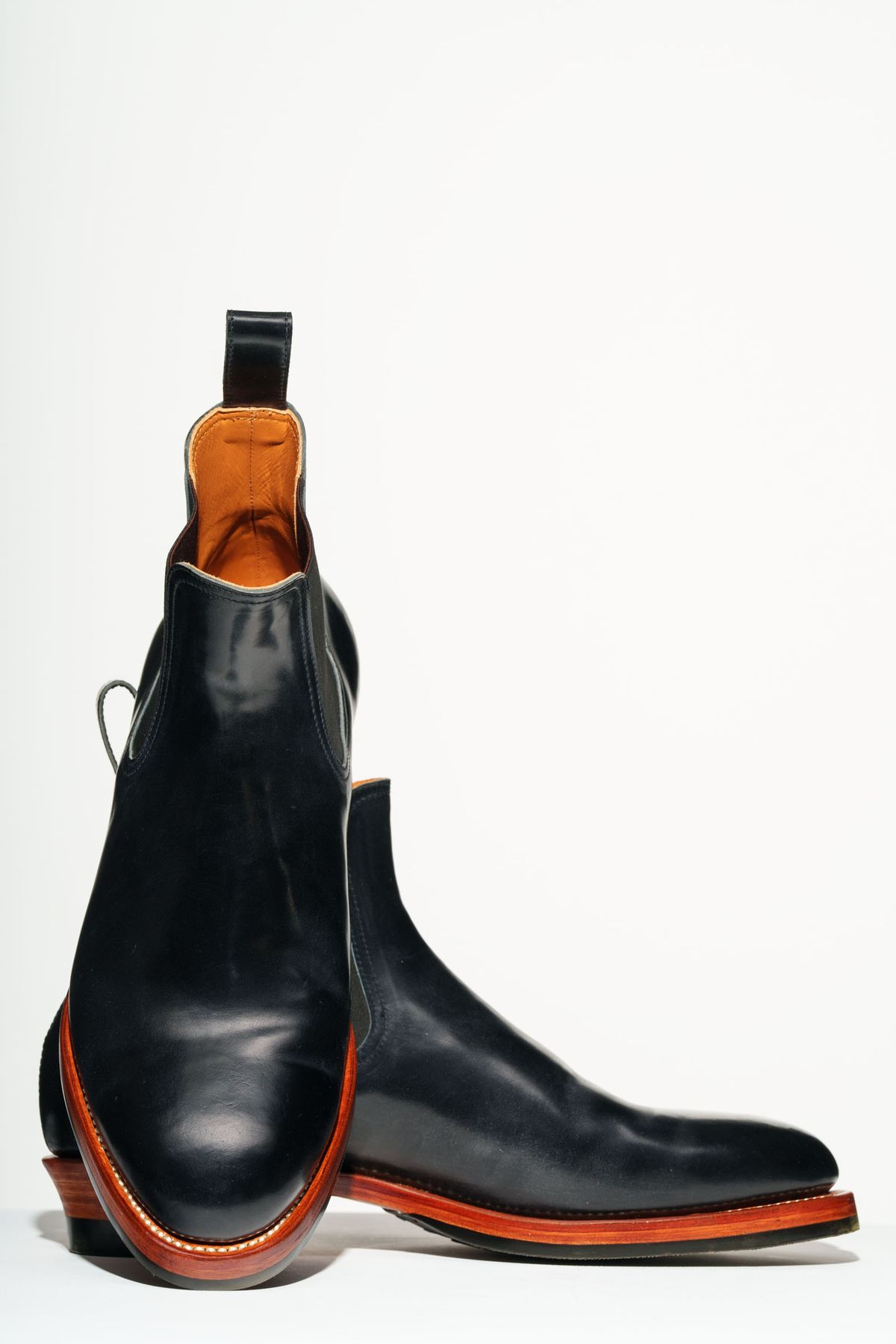 Photo by TToma on September 25, 2025 of the Briselblack The Seventh Chelsea Boot in Shinki Black Shell Cordovan.