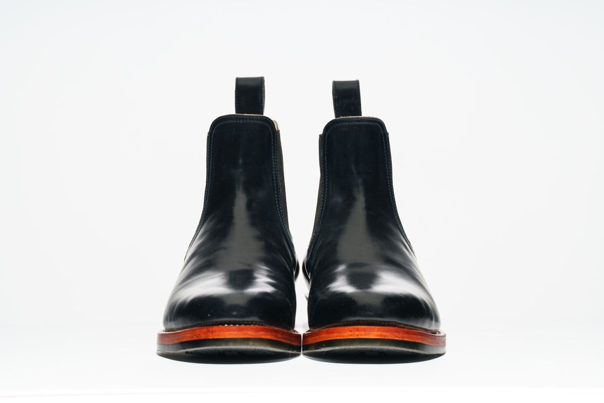 Photo by TToma on October 1, 2025 of the Briselblack The Seventh Chelsea Boot in Shinki Black Shell Cordovan.