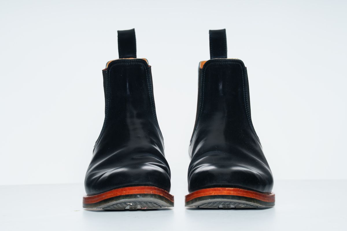Photo by TToma on November 5, 2025 of the Briselblack The Seventh Chelsea Boot in Shinki Black Shell Cordovan.