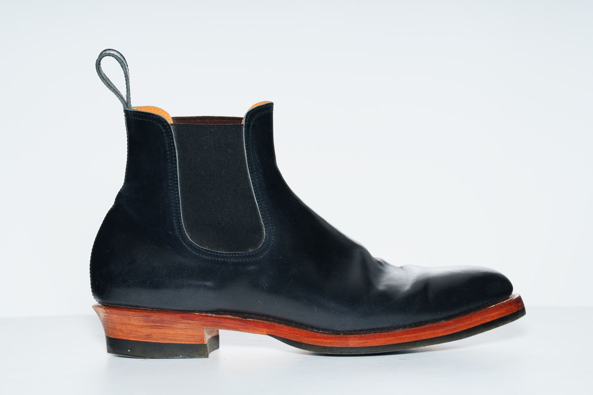 Photo by TToma on November 5, 2025 of the Briselblack The Seventh Chelsea Boot in Shinki Black Shell Cordovan.
