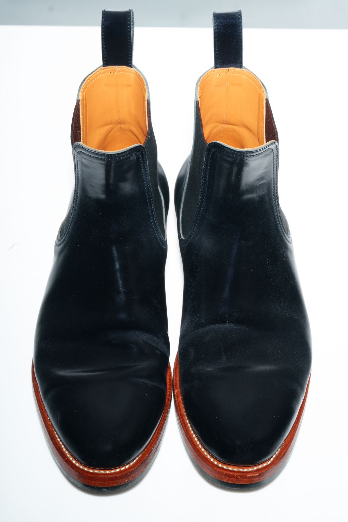 Photo by TToma on November 5, 2025 of the Briselblack The Seventh Chelsea Boot in Shinki Black Shell Cordovan.