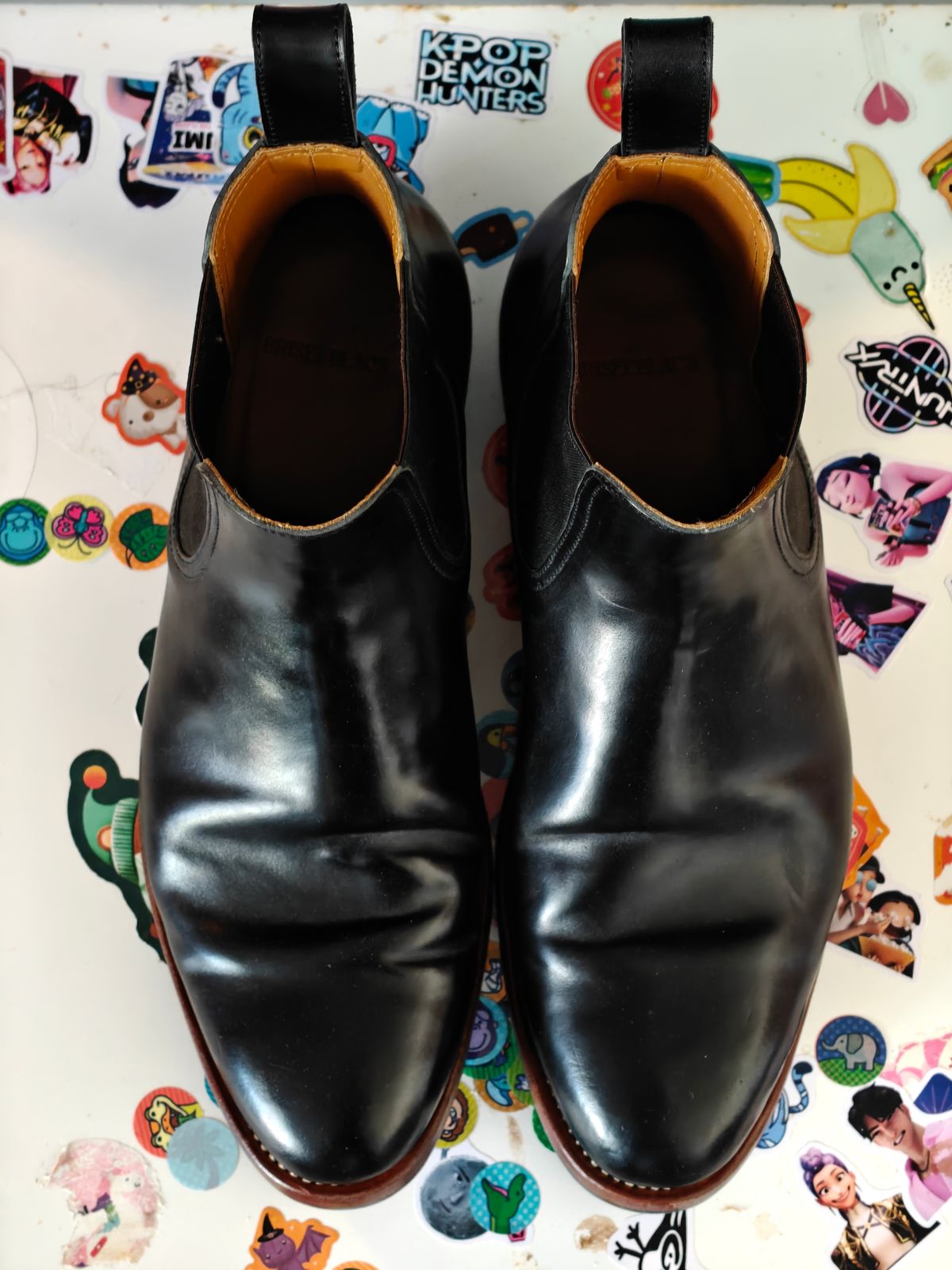 Photo by TToma on December 5, 2025 of the Briselblack The Seventh Chelsea Boot in Shinki Black Shell Cordovan.