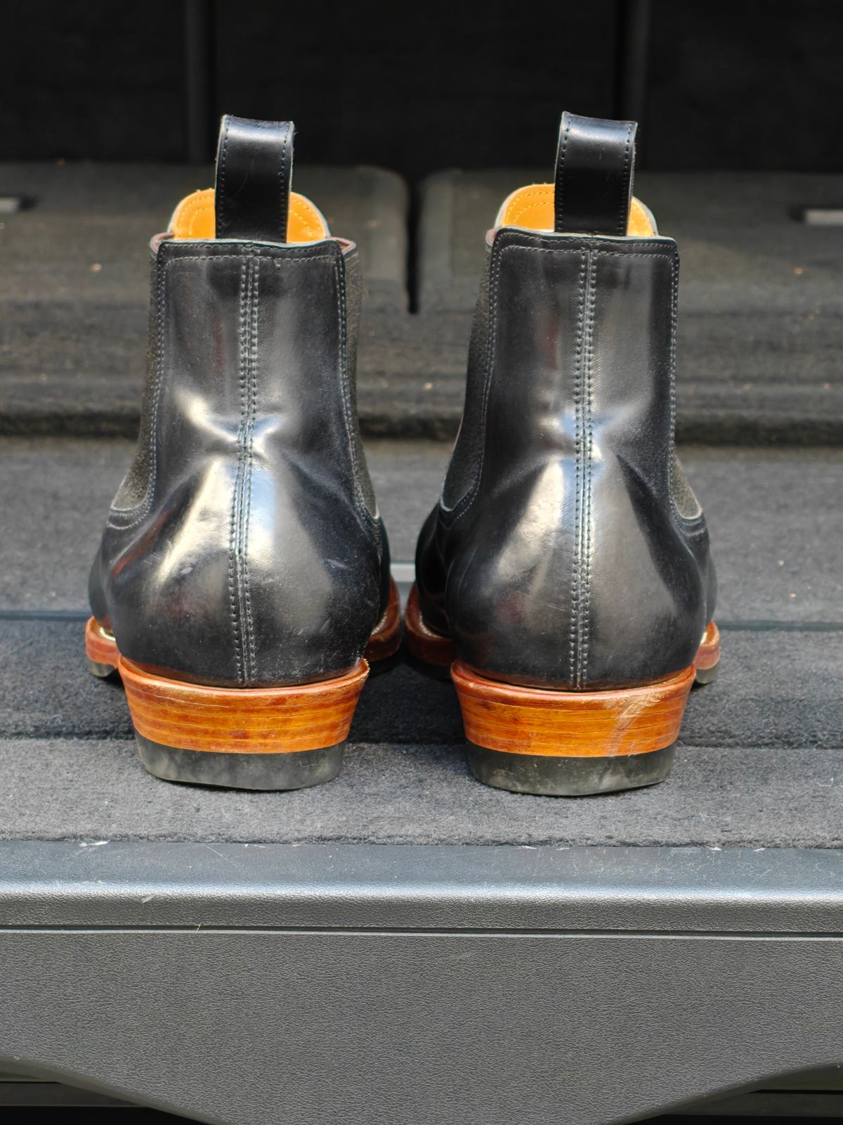 Photo by TToma on January 5, 2026 of the Briselblack The Seventh Chelsea Boot in Shinki Black Shell Cordovan.