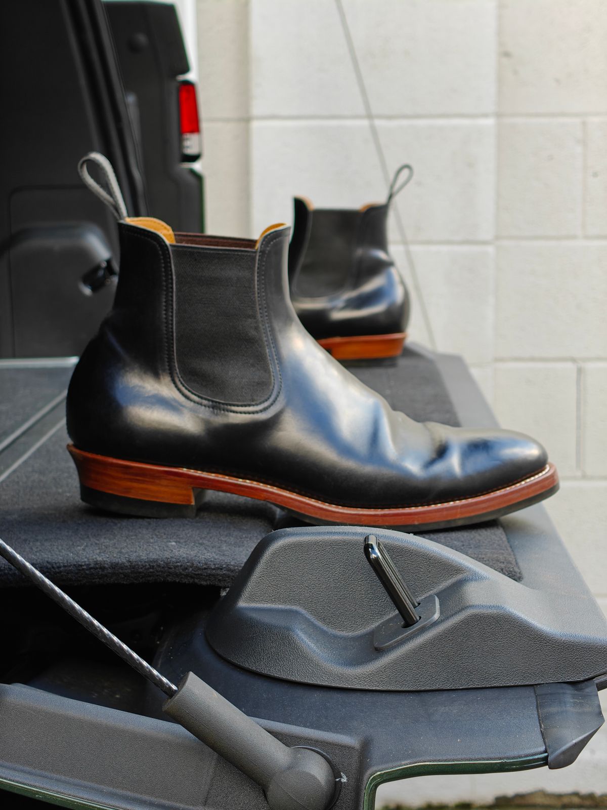 Photo by TToma on January 5, 2026 of the Briselblack The Seventh Chelsea Boot in Shinki Black Shell Cordovan.