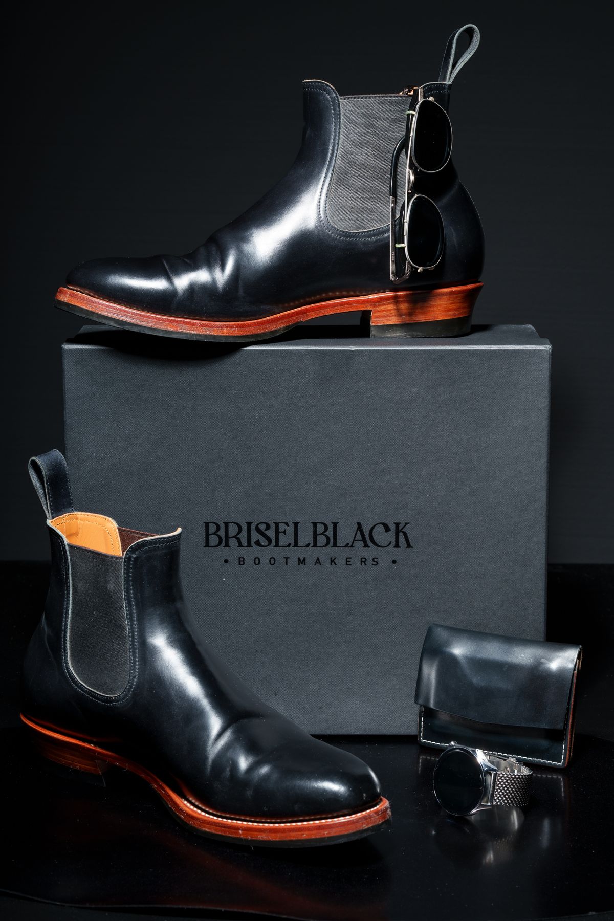 Photo by TToma on April 5, 2026 of the Briselblack The Seventh Chelsea Boot in Shinki Black Shell Cordovan.