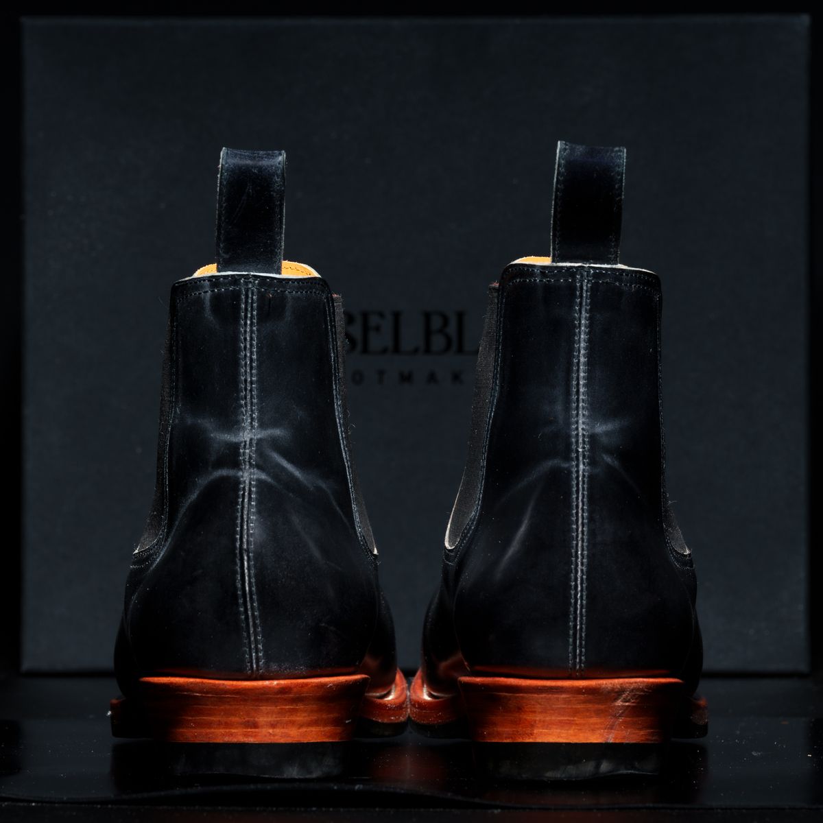 Photo by TToma on April 5, 2026 of the Briselblack The Seventh Chelsea Boot in Shinki Black Shell Cordovan.