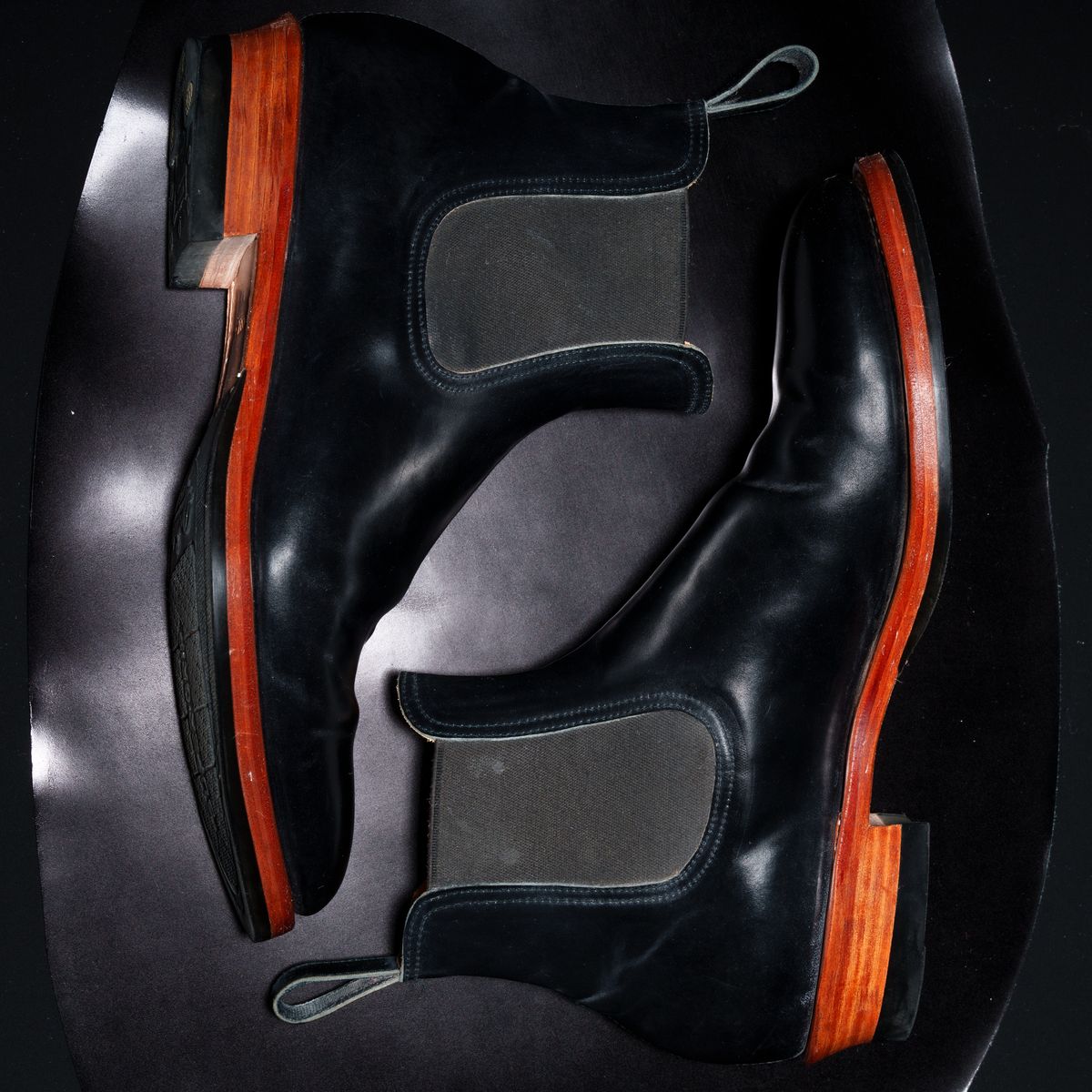 Photo by TToma on April 5, 2026 of the Briselblack The Seventh Chelsea Boot in Shinki Black Shell Cordovan.