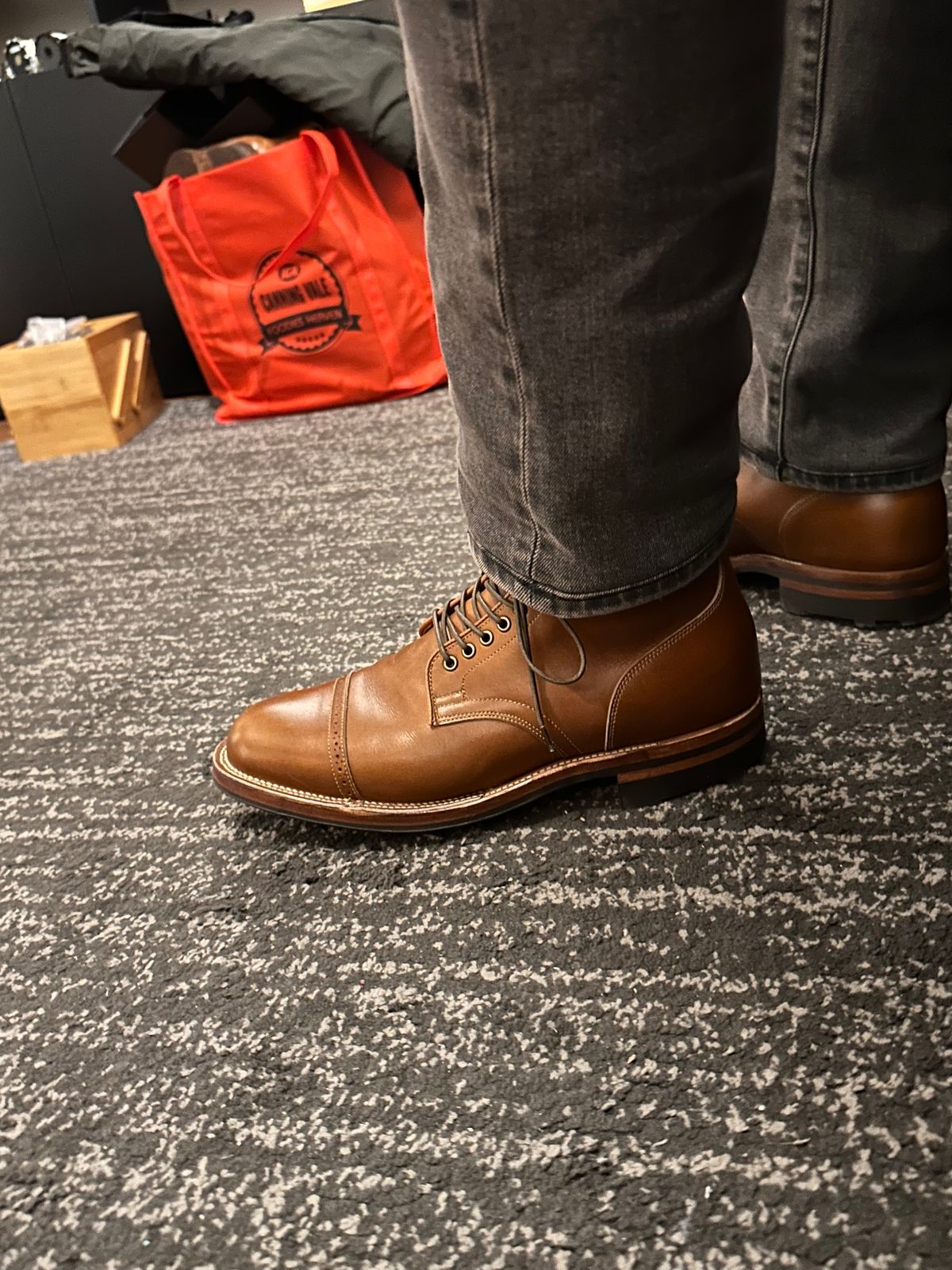 Photo by jotac on August 8, 2025 of the Viberg Service Boot in Annonay Tan French Vocalou.