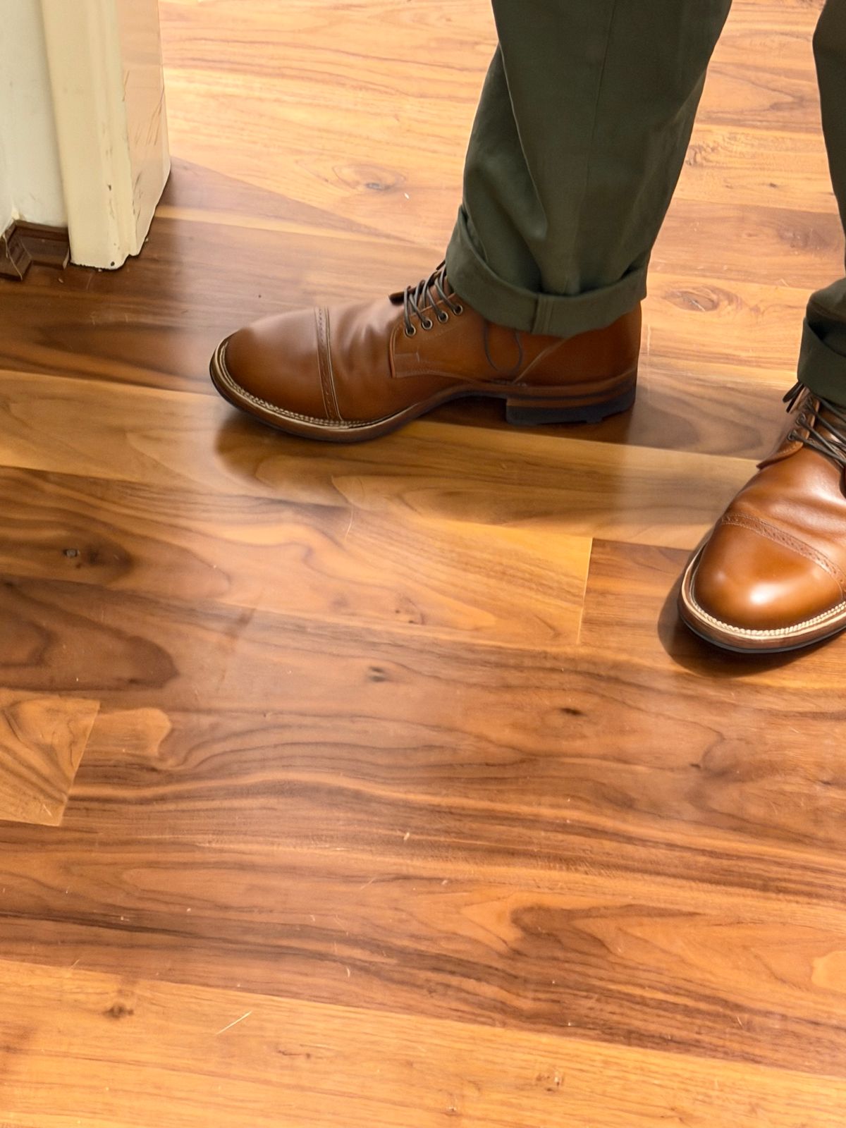 Photo by jotac on March 17, 2026 of the Viberg Service Boot in Annonay Tan French Vocalou.