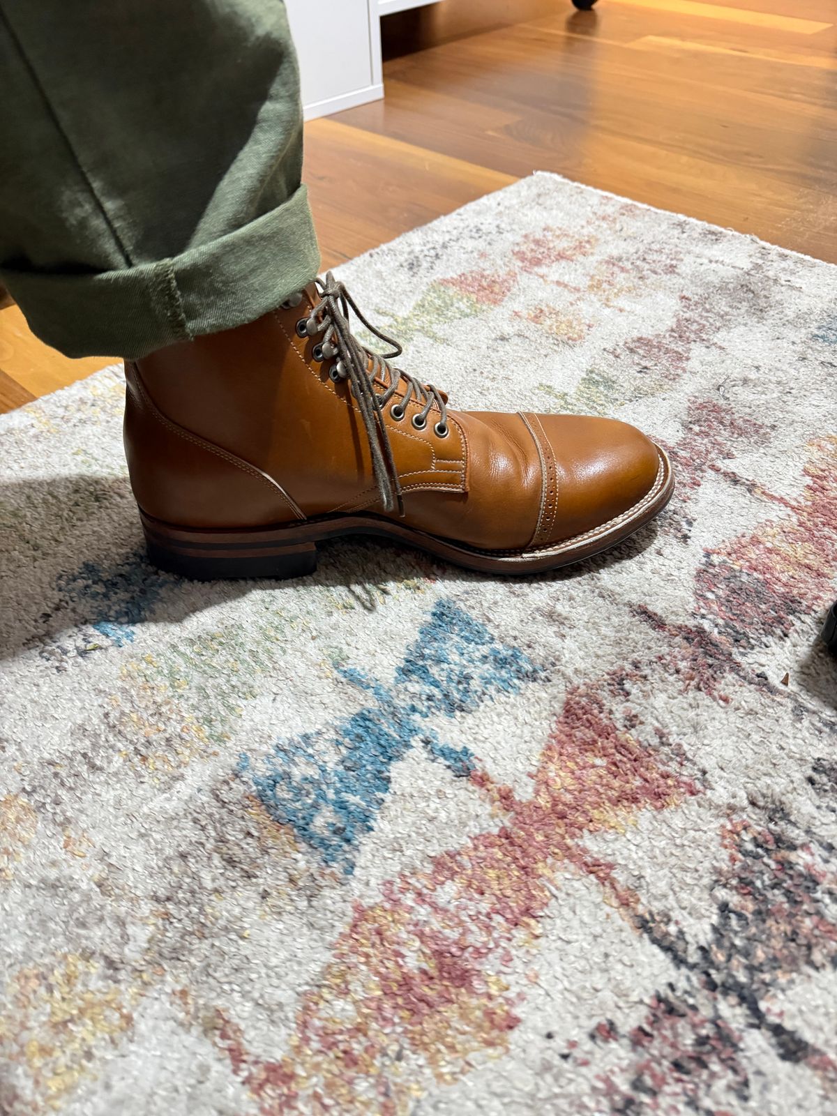 Photo by jotac on May 15, 2026 of the Viberg Service Boot in Annonay Tan French Vocalou.