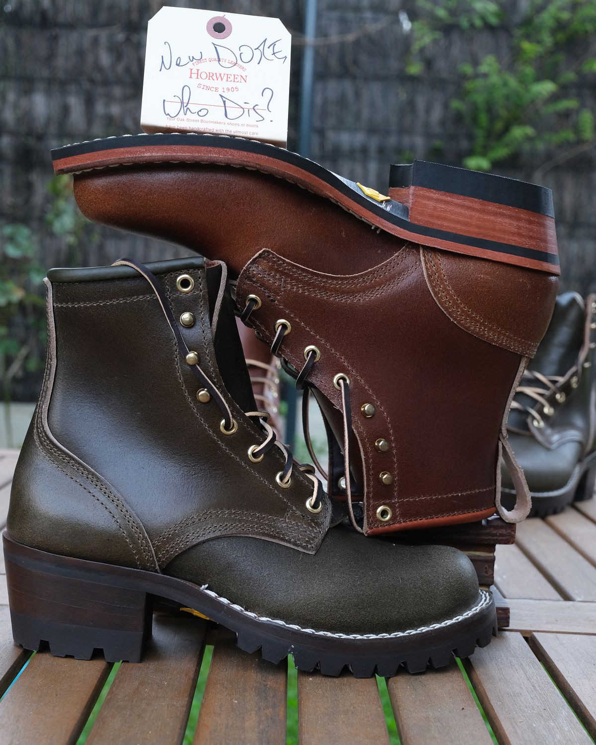 Photo by Amalgame on October 1, 2025 of the Nicks Becca in Horween Greener Pastures Waxed Flesh.