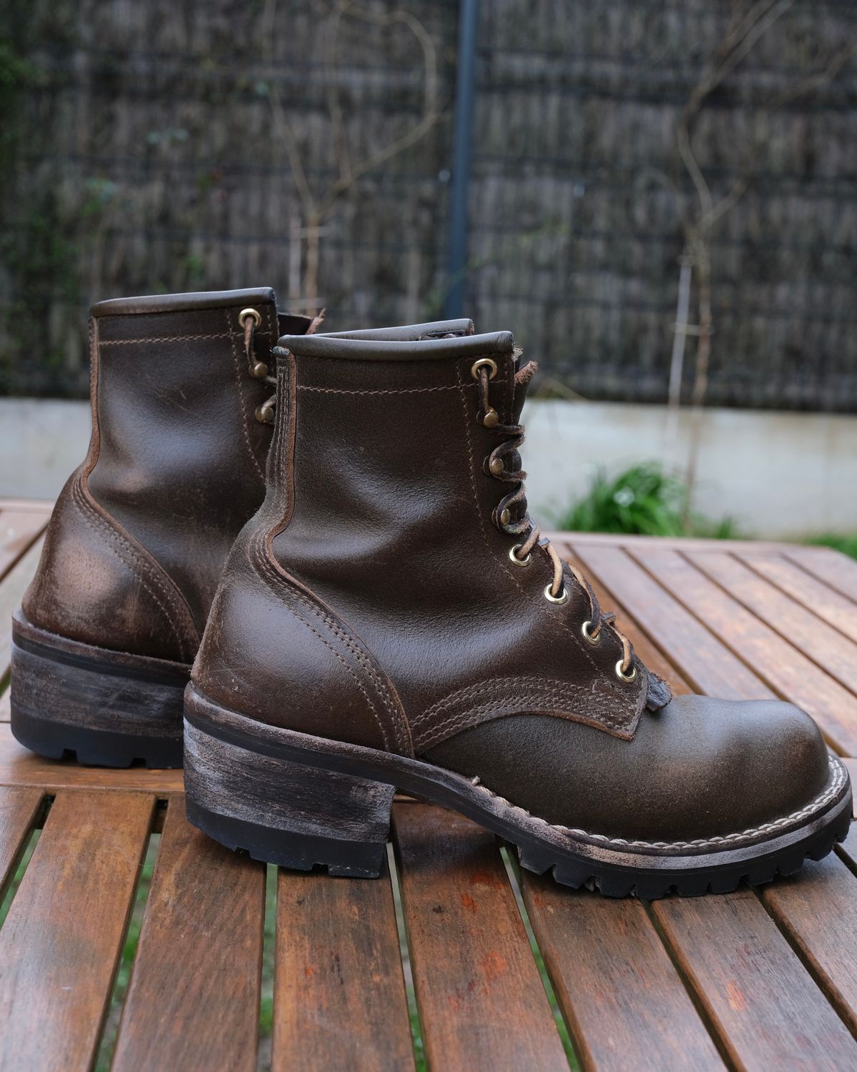 Photo by Amalgame on February 23, 2026 of the Nicks Becca in Horween Greener Pastures Waxed Flesh.