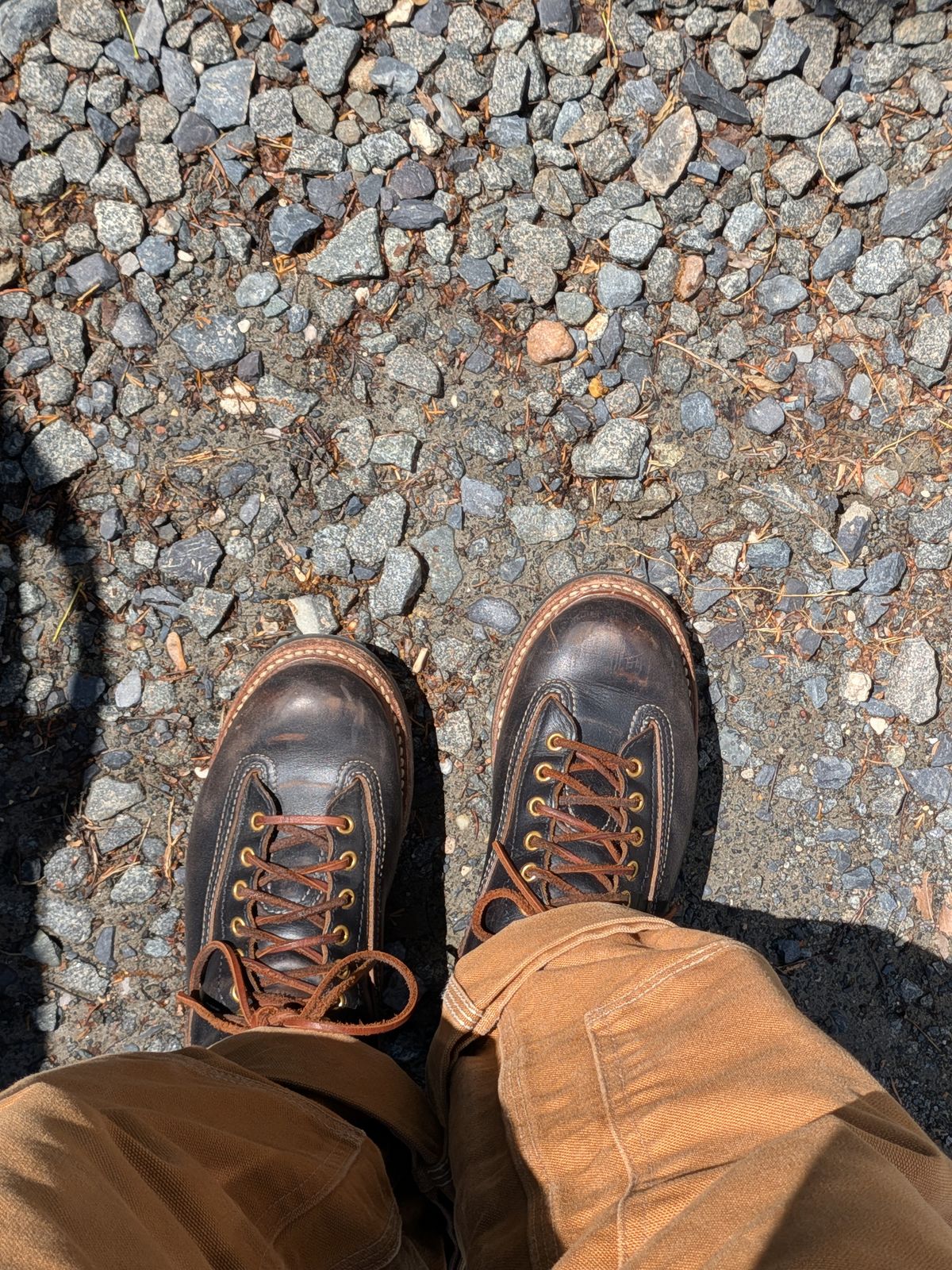 Photo by staikhouse on May 1, 2026 of the John Lofgren Donkey Puncher Boots in Horween Black Chromexcel.