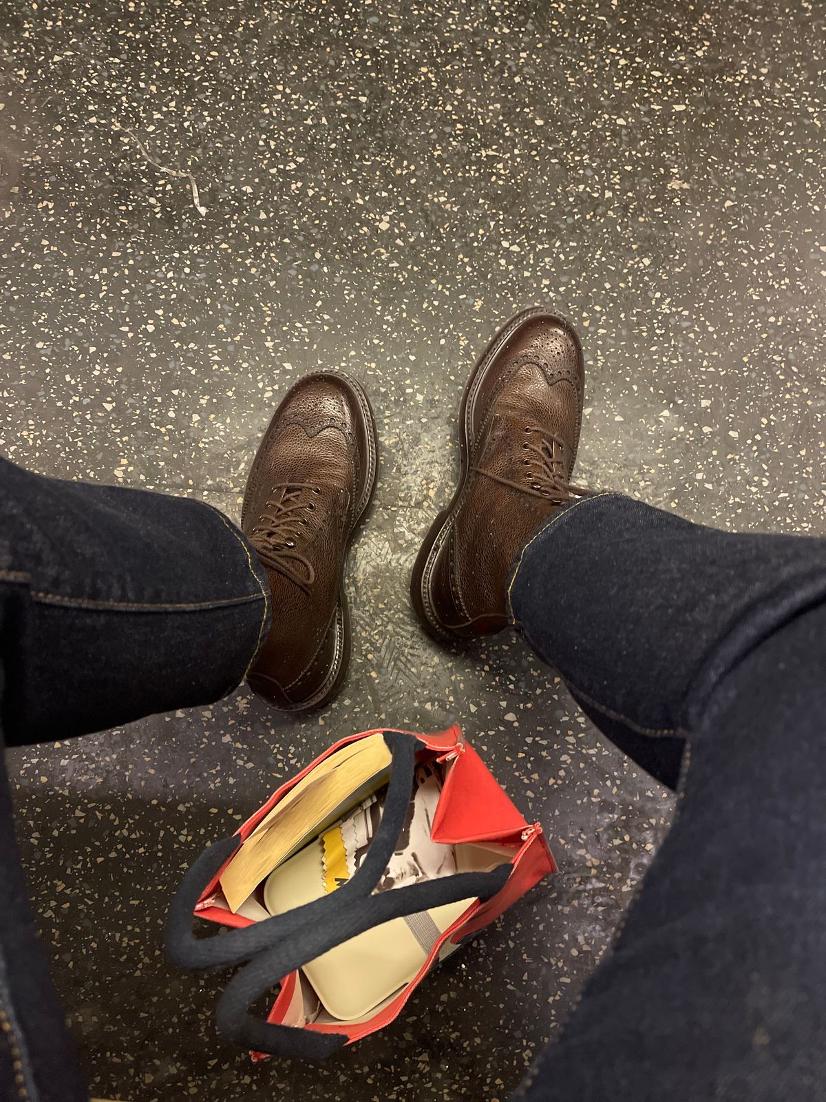 Photo by fmbuhay on February 11, 2025 of the Crockett & Jones Islay in Dark Brown Scotch Grain.