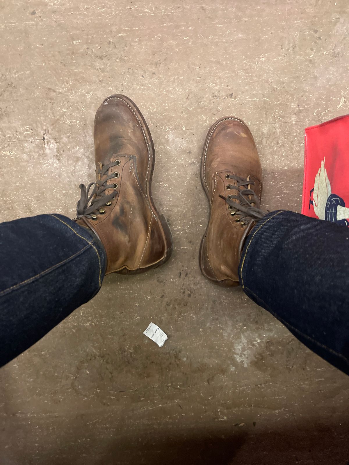 Photo by fmbuhay on January 23, 2025 of the Red Wing Blacksmith in S.B. Foot Copper Rough and Tough.