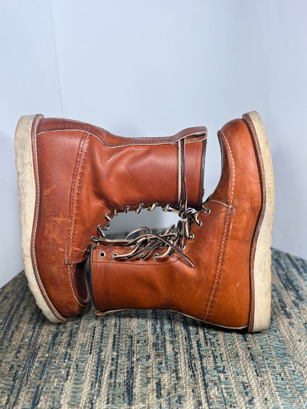 Photo by M_Vaughan on November 1, 2025 of the Red Wing 8-Inch Classic Moc in Oro Legacy Leather.