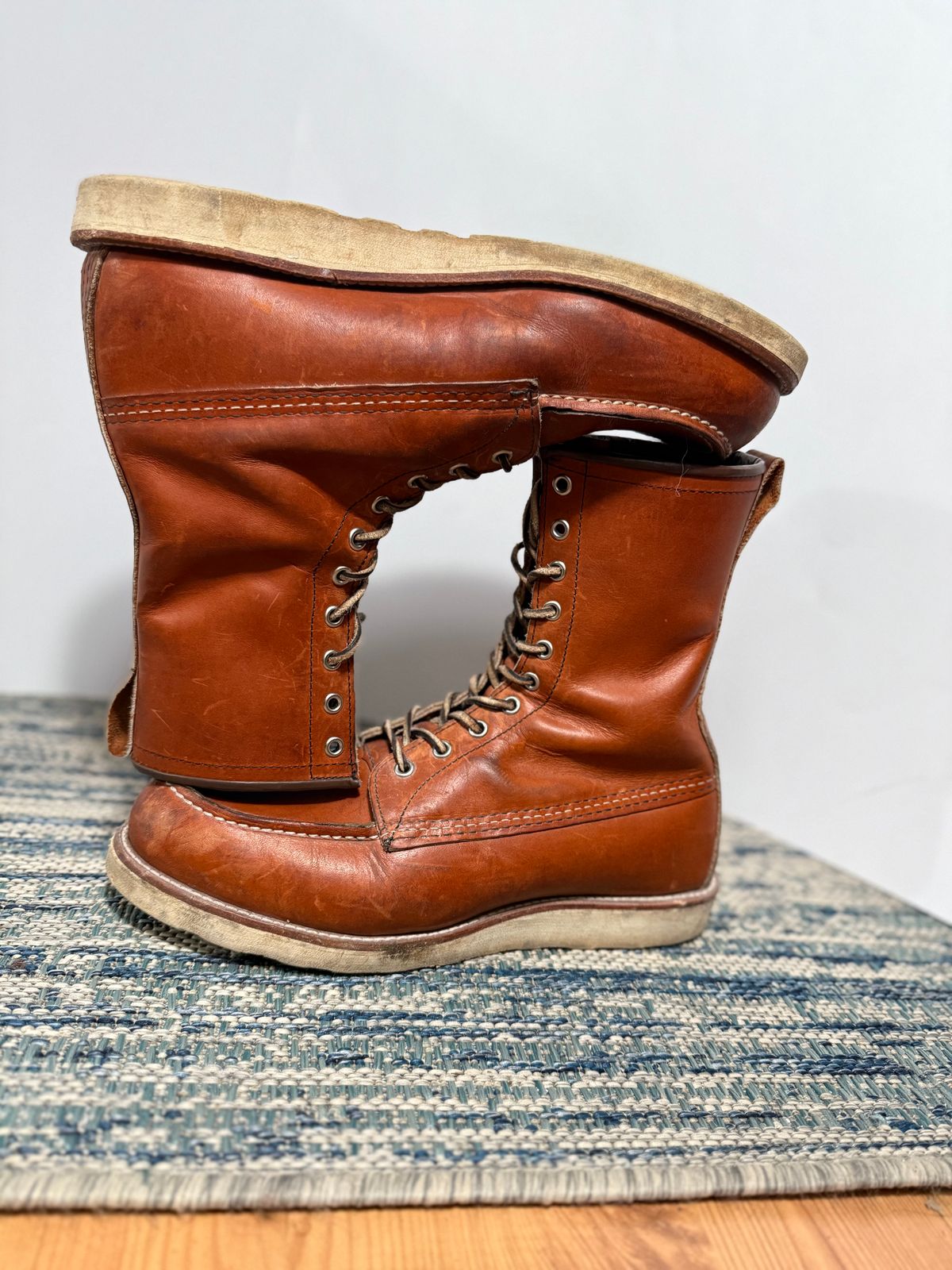 Photo by M_Vaughan on December 4, 2025 of the Red Wing 8-Inch Classic Moc in Oro Legacy Leather.