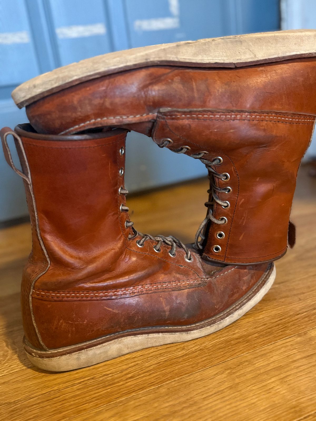 Photo by M_Vaughan on February 5, 2026 of the Red Wing 8-Inch Classic Moc in Oro Legacy Leather.