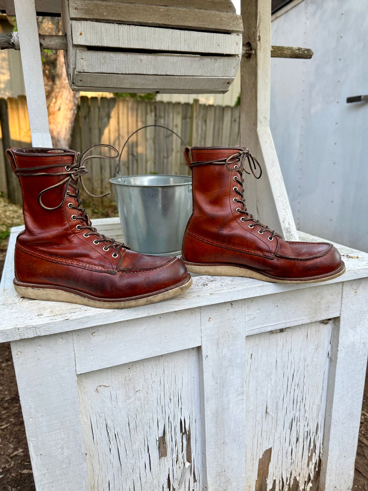 Photo by M_Vaughan on April 5, 2026 of the Red Wing 8-Inch Classic Moc in Oro Legacy Leather.