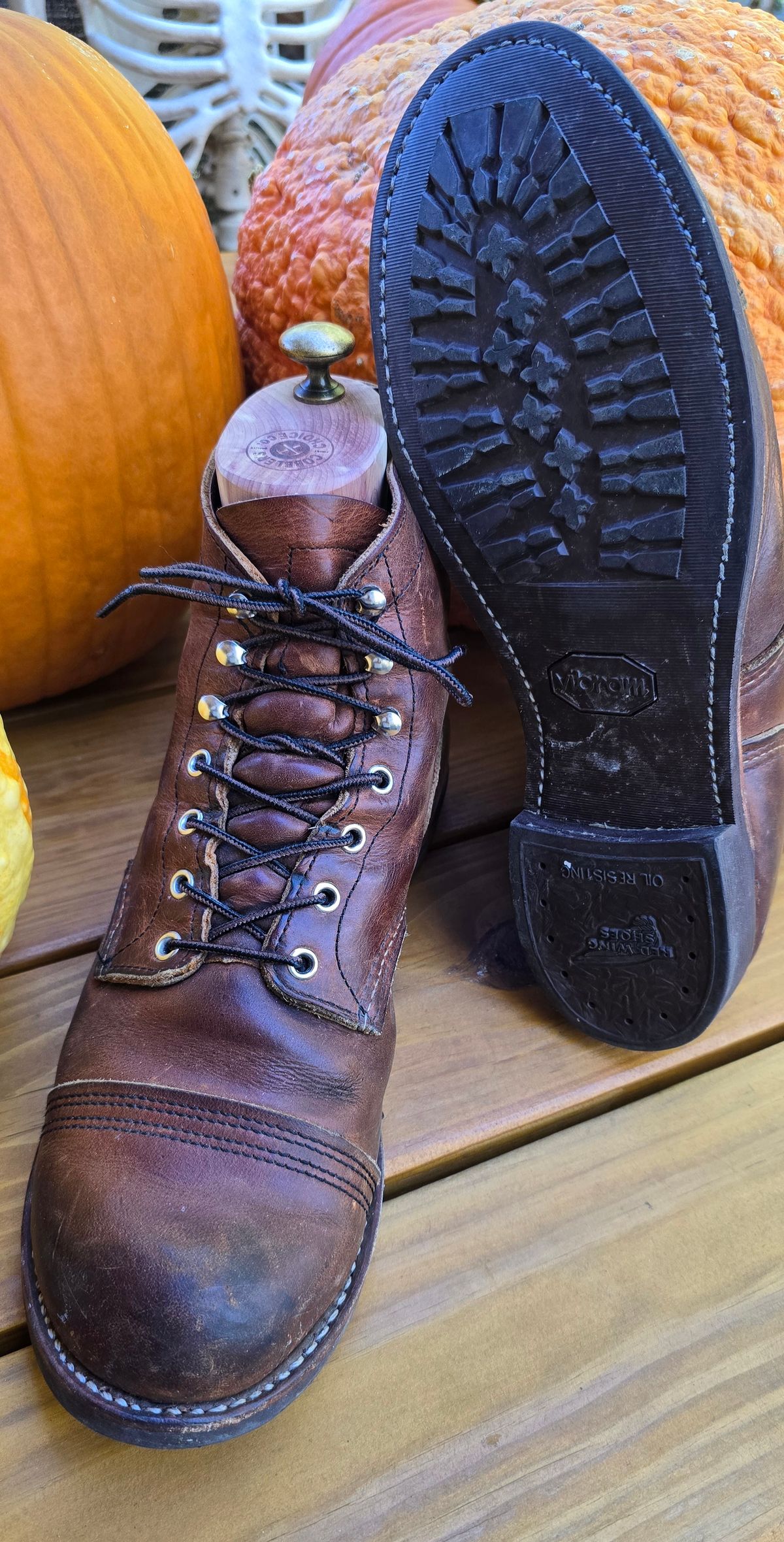 Photo by RobertG on October 10, 2025 of the Red Wing Iron Ranger in S.B. Foot Copper Rough and Tough.