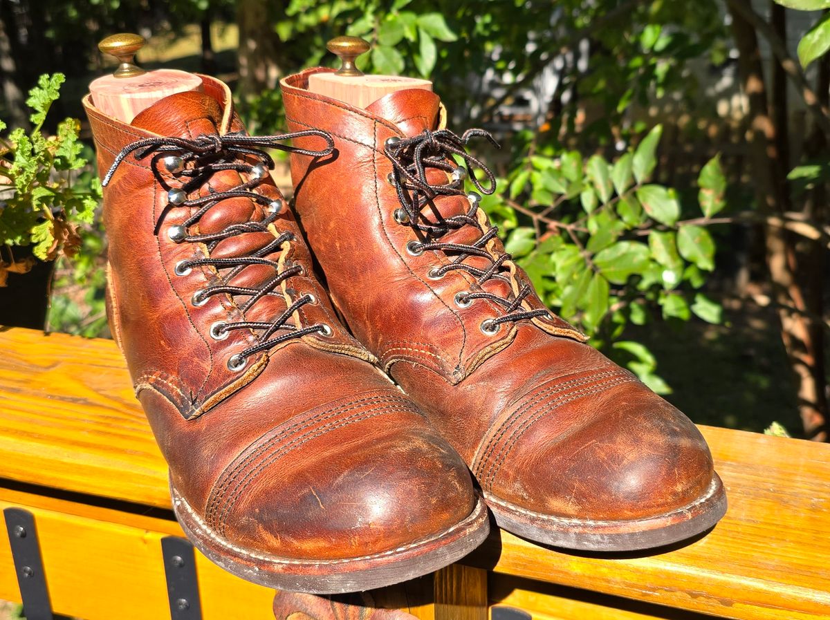 Photo by RobertG on October 10, 2025 of the Red Wing Iron Ranger in S.B. Foot Copper Rough and Tough.