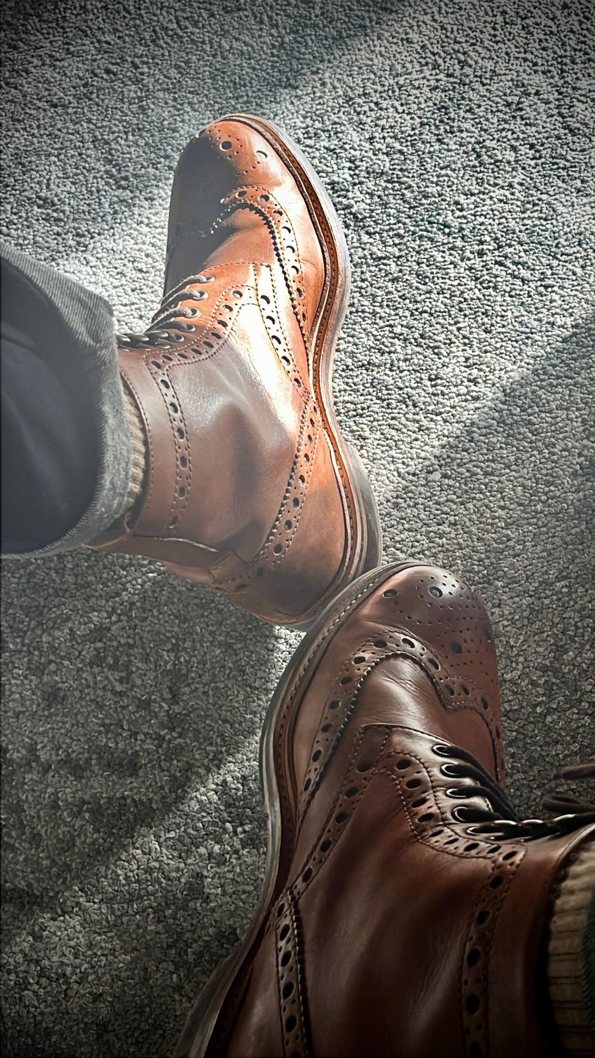 Photo by attaboy_alloy on March 11, 2026 of the Grenson Fred in Handpainted Tan.