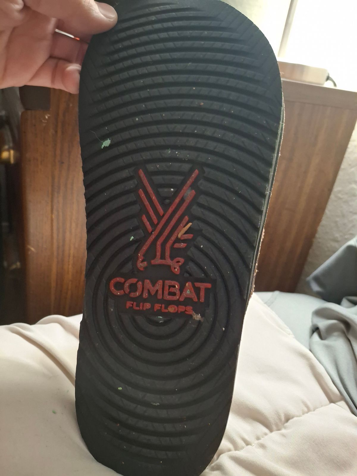 Photo by precision_arc_welding on December 27, 2025 of the Combat Flip Flops Men's AK in Unknown Leather.