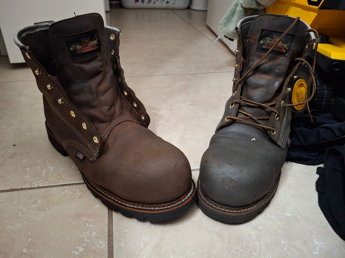 Photo by precision_arc_welding on April 3, 2026 of the Thorogood American Legacy 6" in Seidel Trail Crazy Horse.