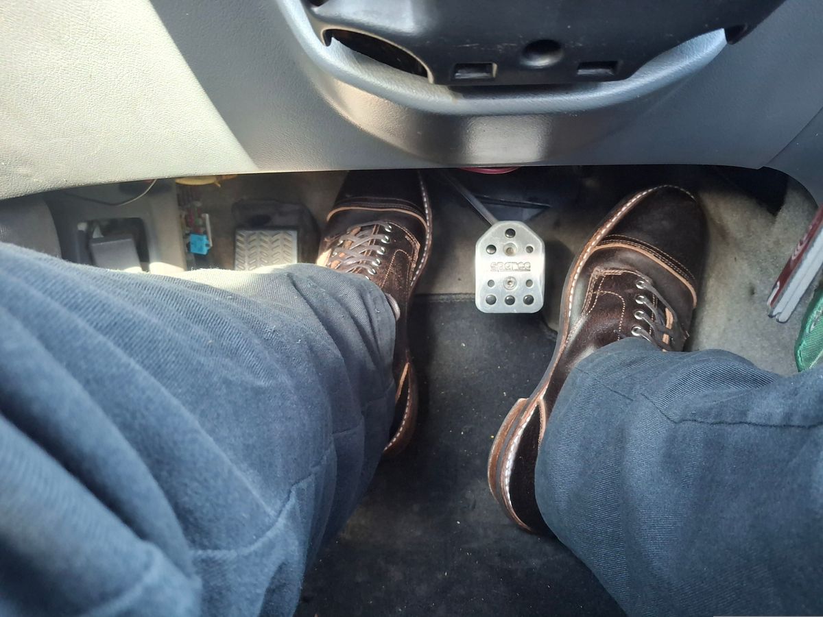 Photo by precision_arc_welding on April 28, 2026 of the Thursday Logger in Horween Waxed Cacao.