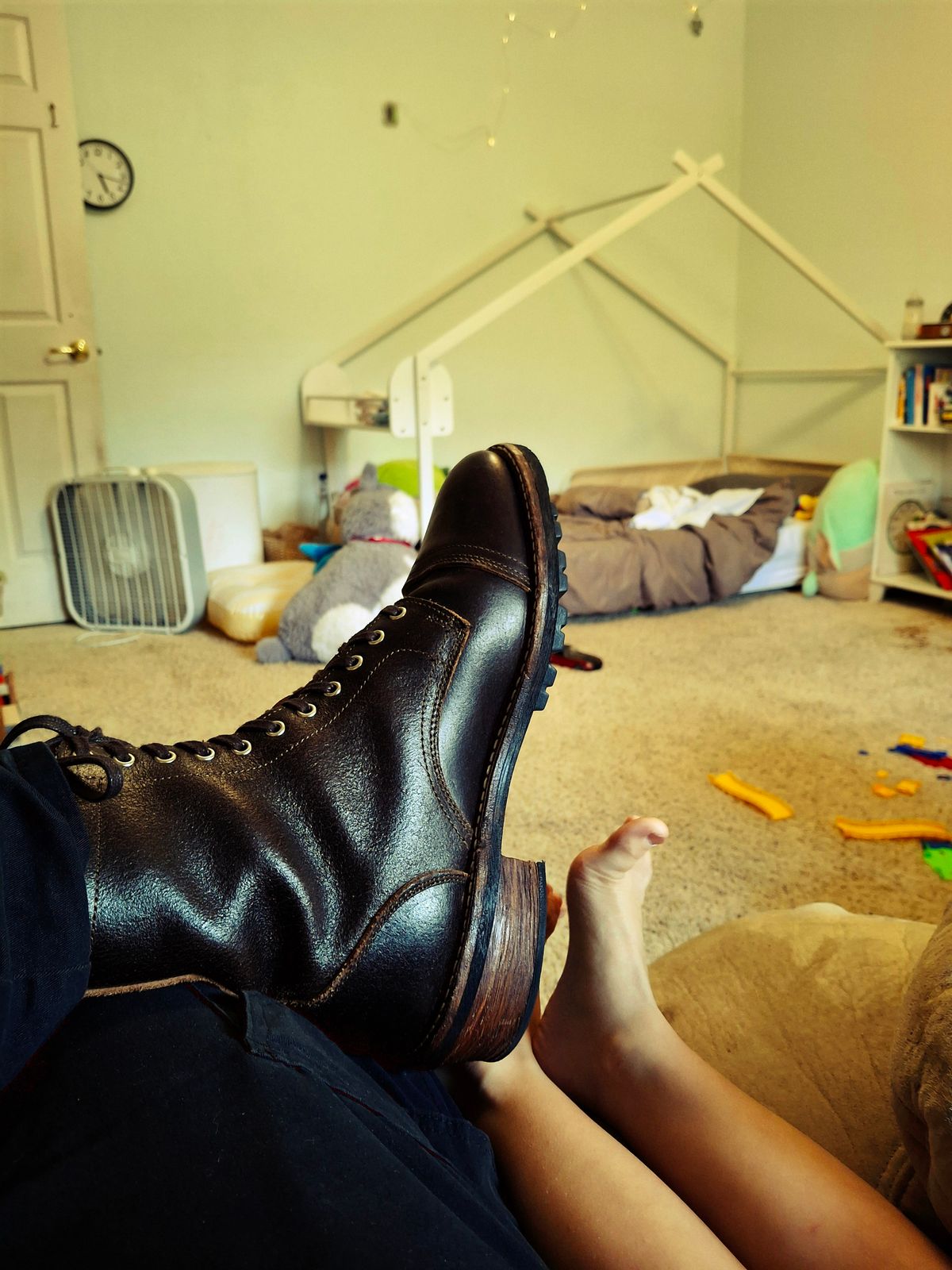 Photo by precision_arc_welding on May 1, 2026 of the Thursday Logger in Horween Waxed Cacao.