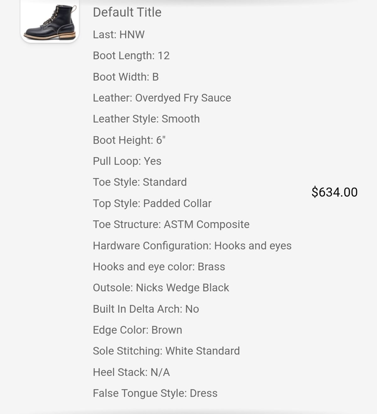 Photo by nubsrpro on February 9, 2026 of the Nicks MTO in Nicks / Wickett & Craig Overdyed "Fry Sauce".