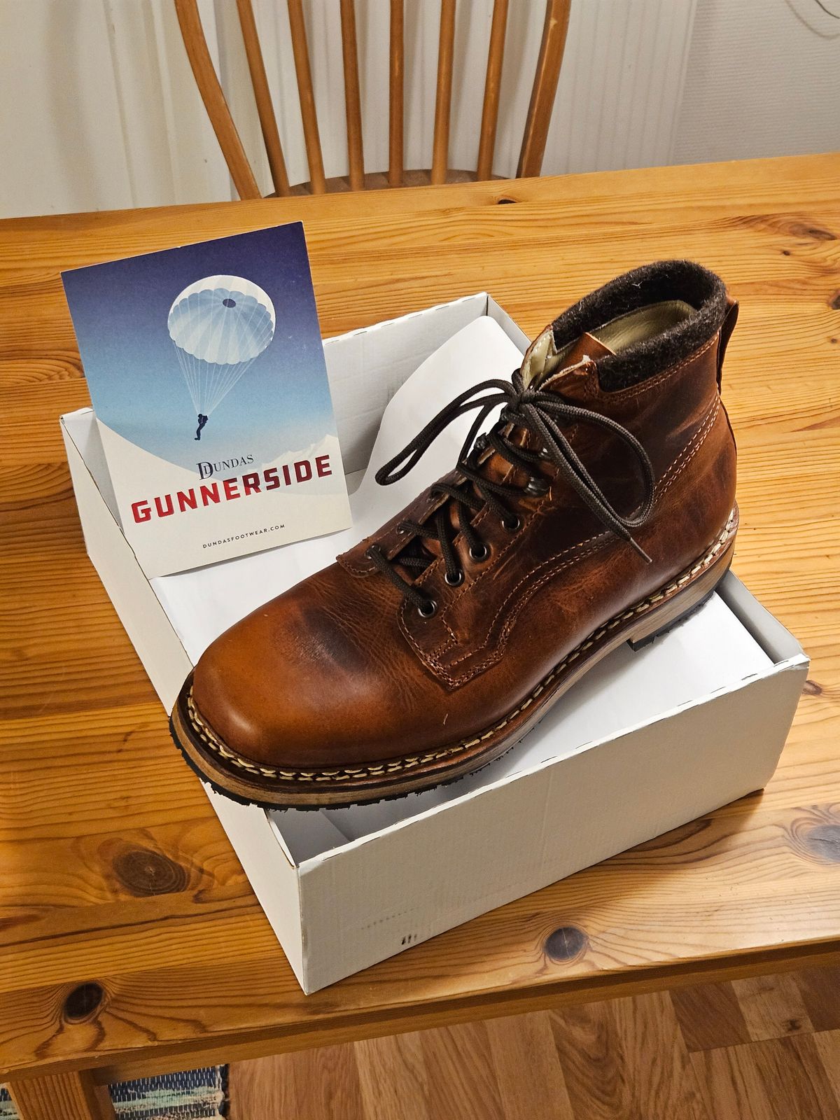 Photo by FyoDisco on January 29, 2026 of the Dundas Footwear Gunnerside in Badalassi Carlo Tan Cognac.