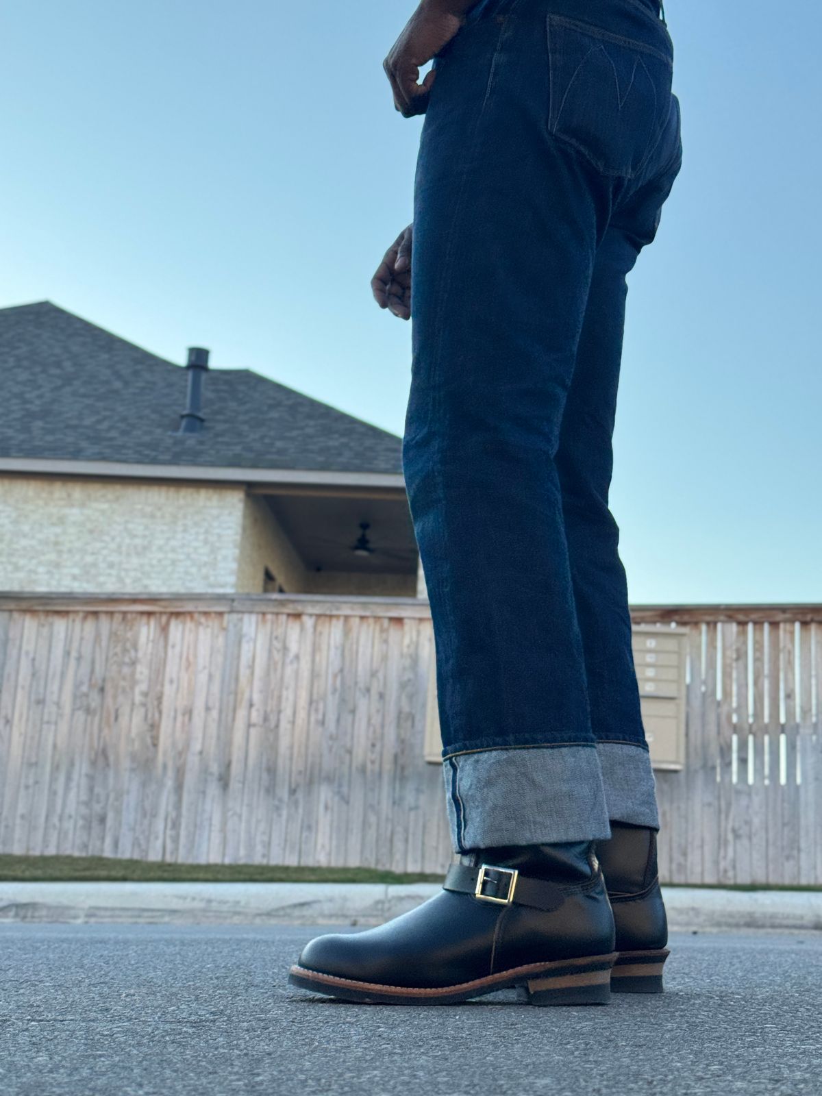 Photo by CountryManners on December 25, 2025 of the Red Wing 2966 ENGINEER in Klondike Leather.