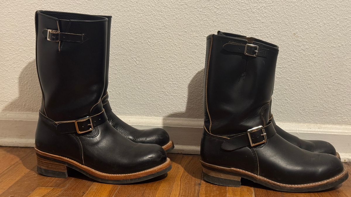 Photo by CountryManners on February 2, 2026 of the Red Wing 2966 ENGINEER in Klondike Leather.