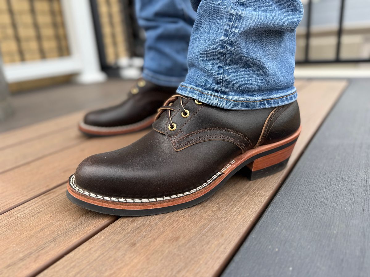 Photo by AJCIV on April 28, 2026 of the Nicks Robert in Horween Brown Waxed Flesh.