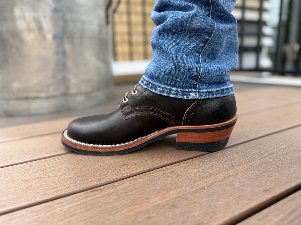 Photo by AJCIV on April 28, 2026 of the Nicks Robert in Horween Brown Waxed Flesh.