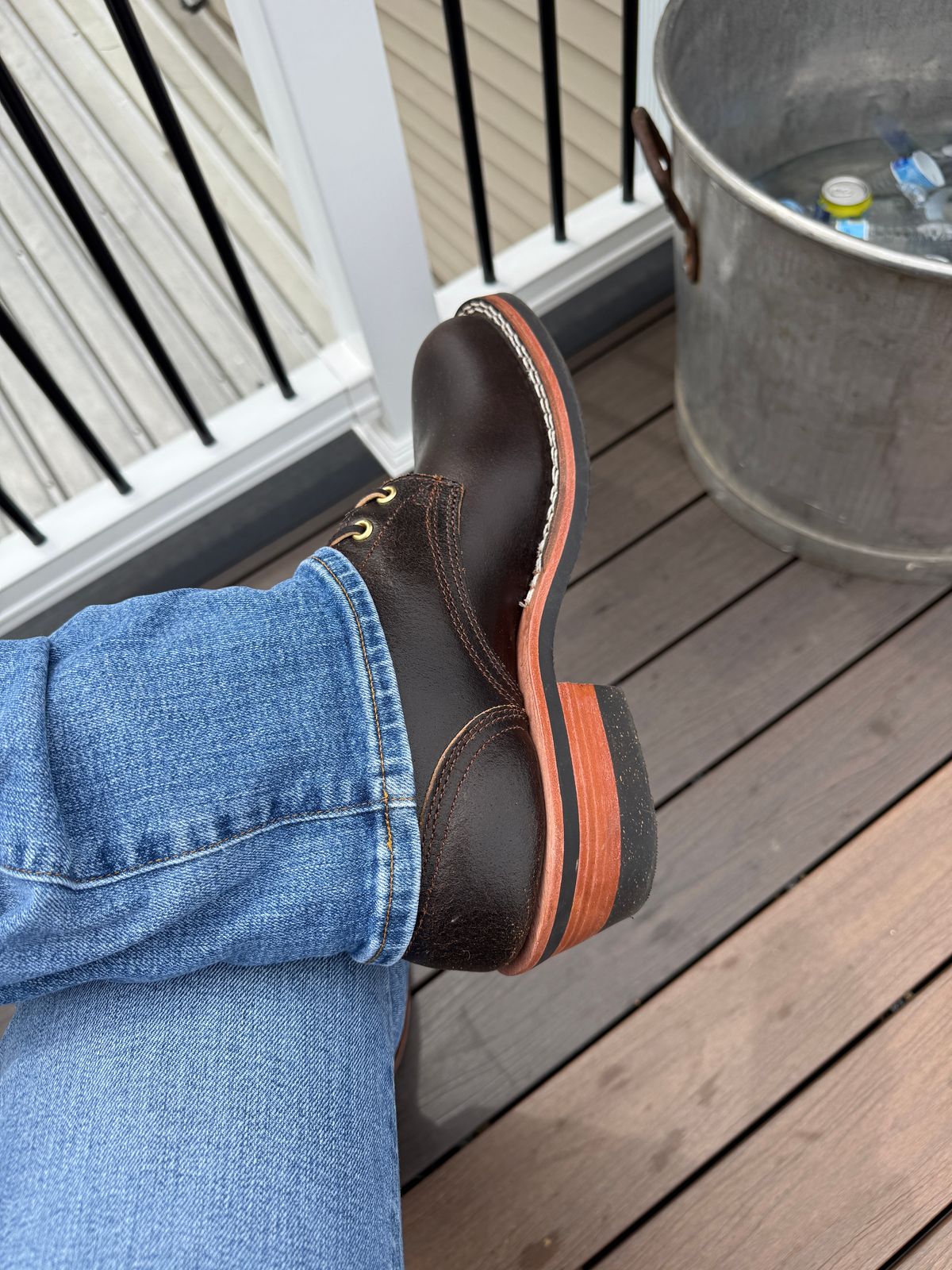 Photo by AJCIV on April 28, 2026 of the Nicks Robert in Horween Brown Waxed Flesh.
