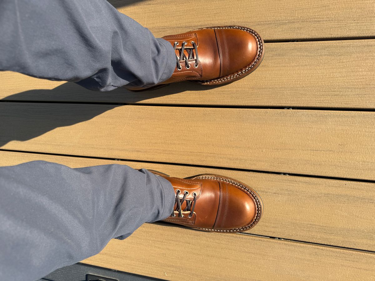 Photo by AJCIV on May 27, 2026 of the White's 350 Cruiser in Horween British Tan Chromexcel.