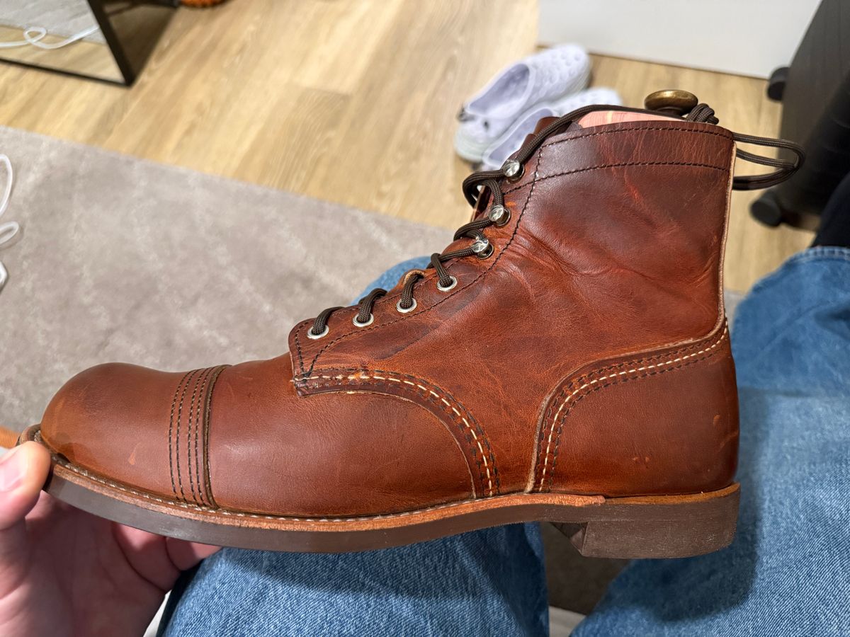 Photo by AJCIV on April 27, 2026 of the Red Wing Iron Ranger in S.B. Foot Copper Rough and Tough.