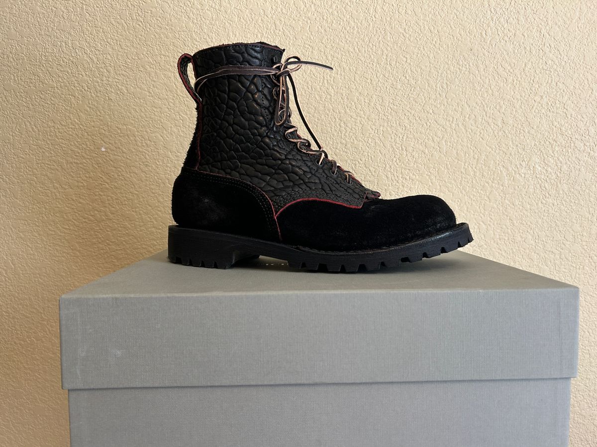 Photo by kim77chi on August 6, 2025 of the JK Boots JK Boots / Bear Slayer in Seidel Blood Core Bison Leather.