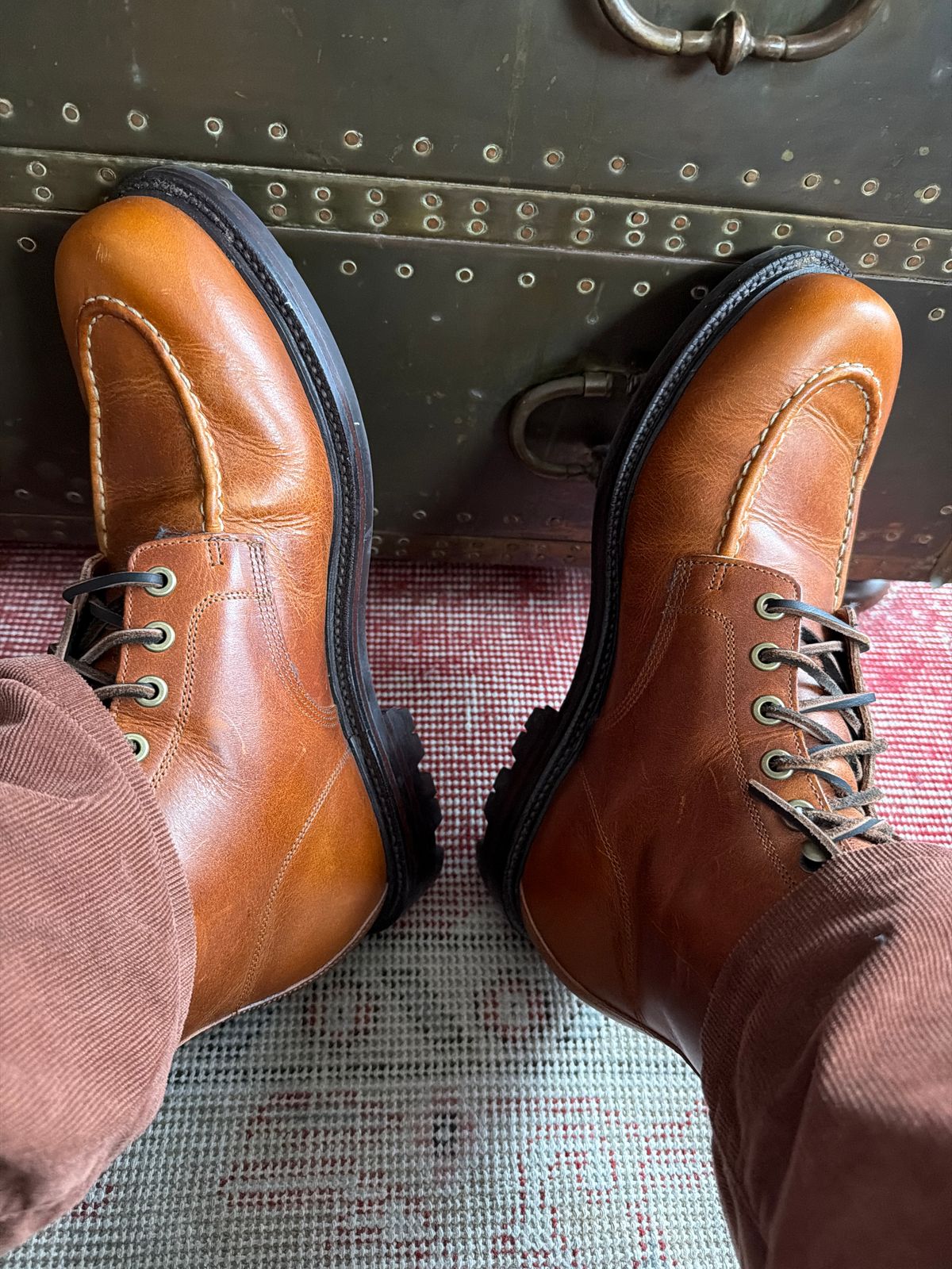 Photo by AndrewBayArea on December 20, 2025 of the Grant Stone Brass Boot in Brooklyn Calf.