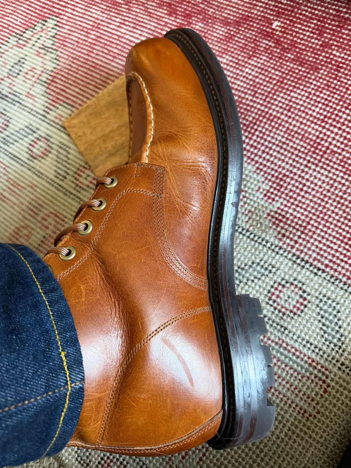 Photo by AndrewBayArea on May 25, 2026 of the Grant Stone Brass Boot in Brooklyn Calf.