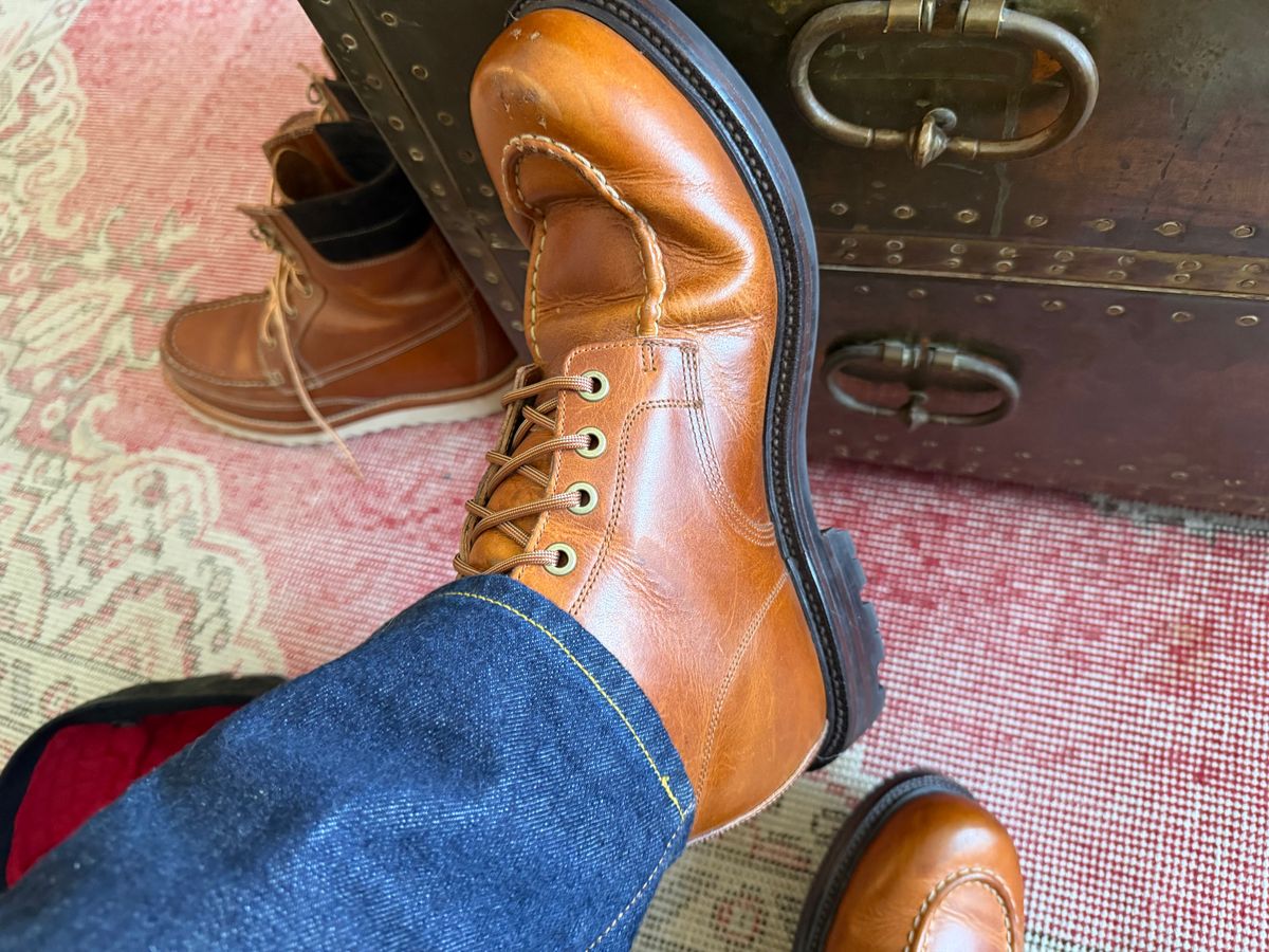 Photo by AndrewBayArea on May 25, 2026 of the Grant Stone Brass Boot in Brooklyn Calf.