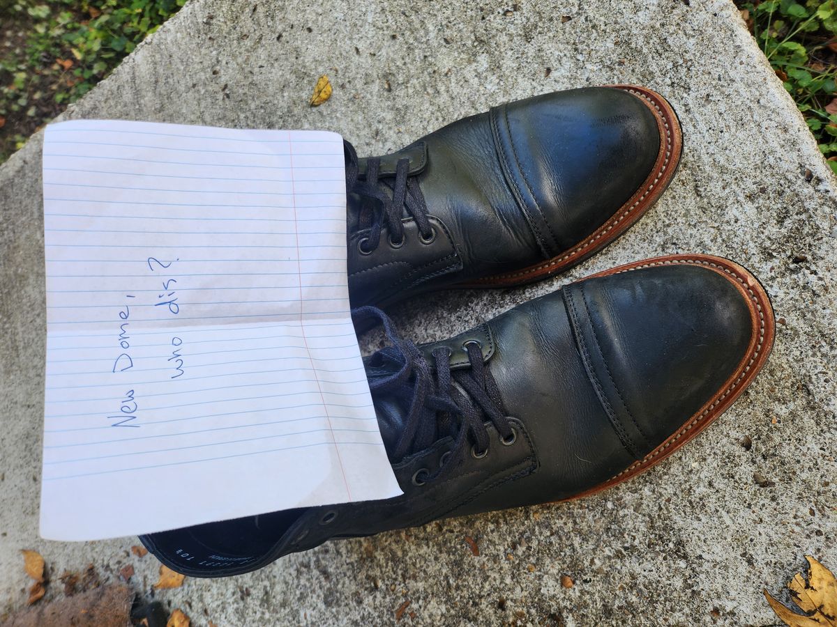 Photo by keeperofthekept on October 1, 2025 of the Parkhurst The Richmond in Matte Black Veg Tan Full Grain.