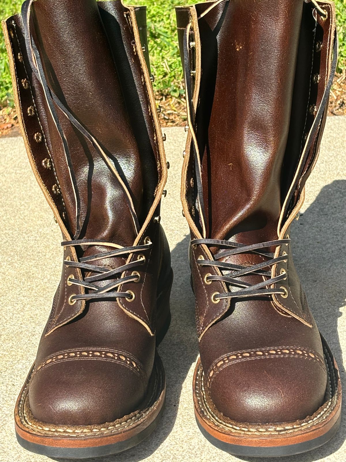Photo by Wabash_King on November 1, 2024 of the White's Farmer/Rancher in Horween Cinnamon Waxed Flesh.